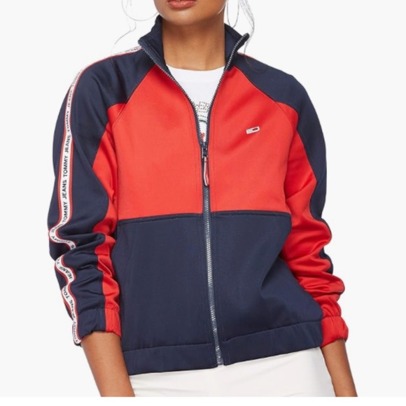 NEW Women's Tommy Jeans Small Track Top Full Zip - Picture 1 of 10